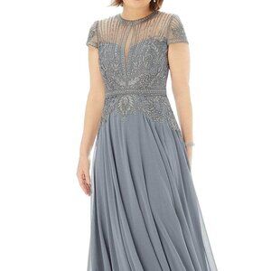 MGNY By Mori Lee 72221 Mother of the Bride Dress Charcoal size 14